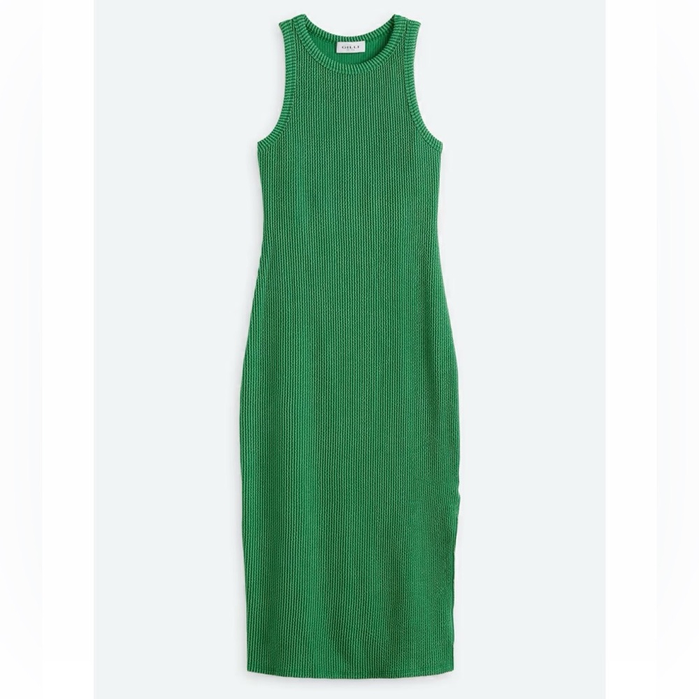 Green Sleeveless Ribbed Dress Petite MP